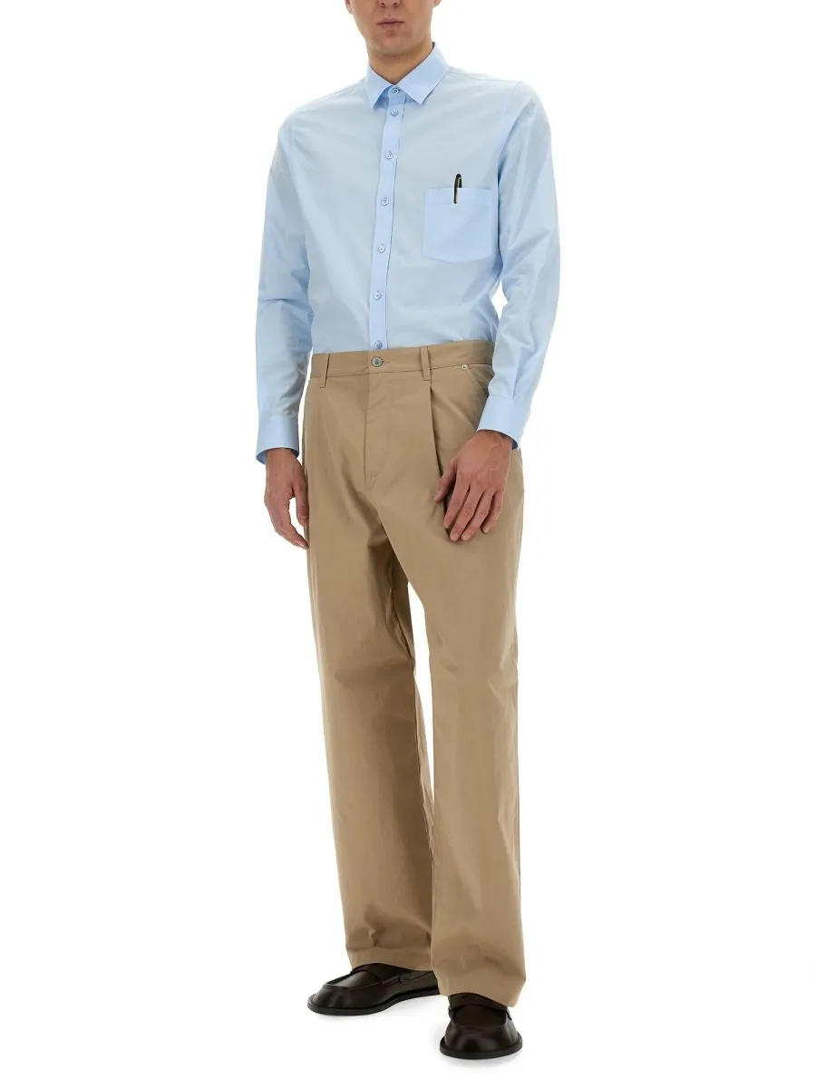 Moschino Patch Pocket Long-Sleeved Shirt