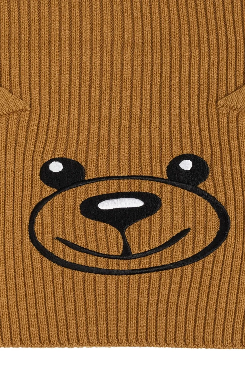 Moschino Bear Embroidered Knitted Scarf