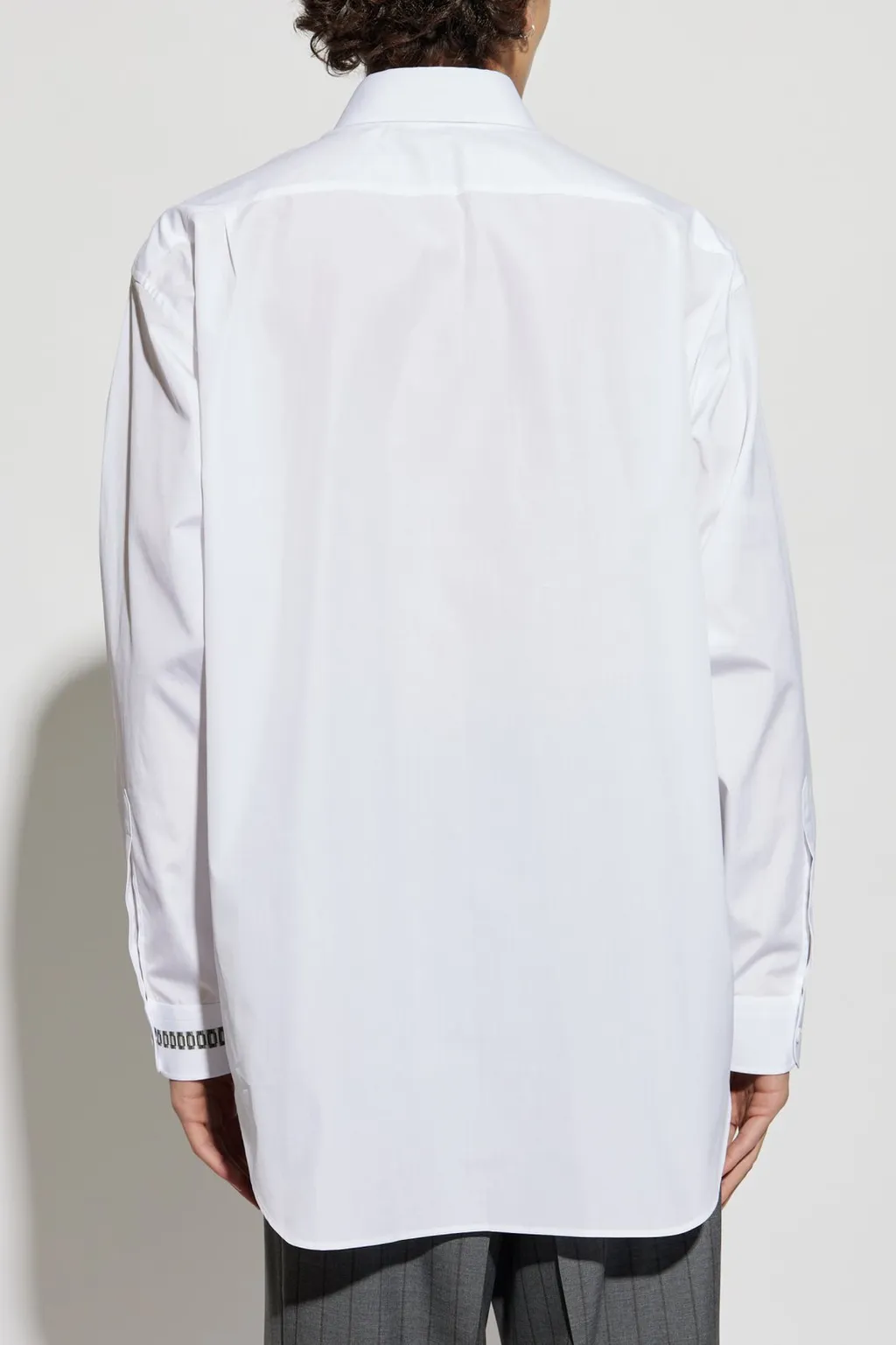Moschino Wristwatch Printed Poplin Shirt