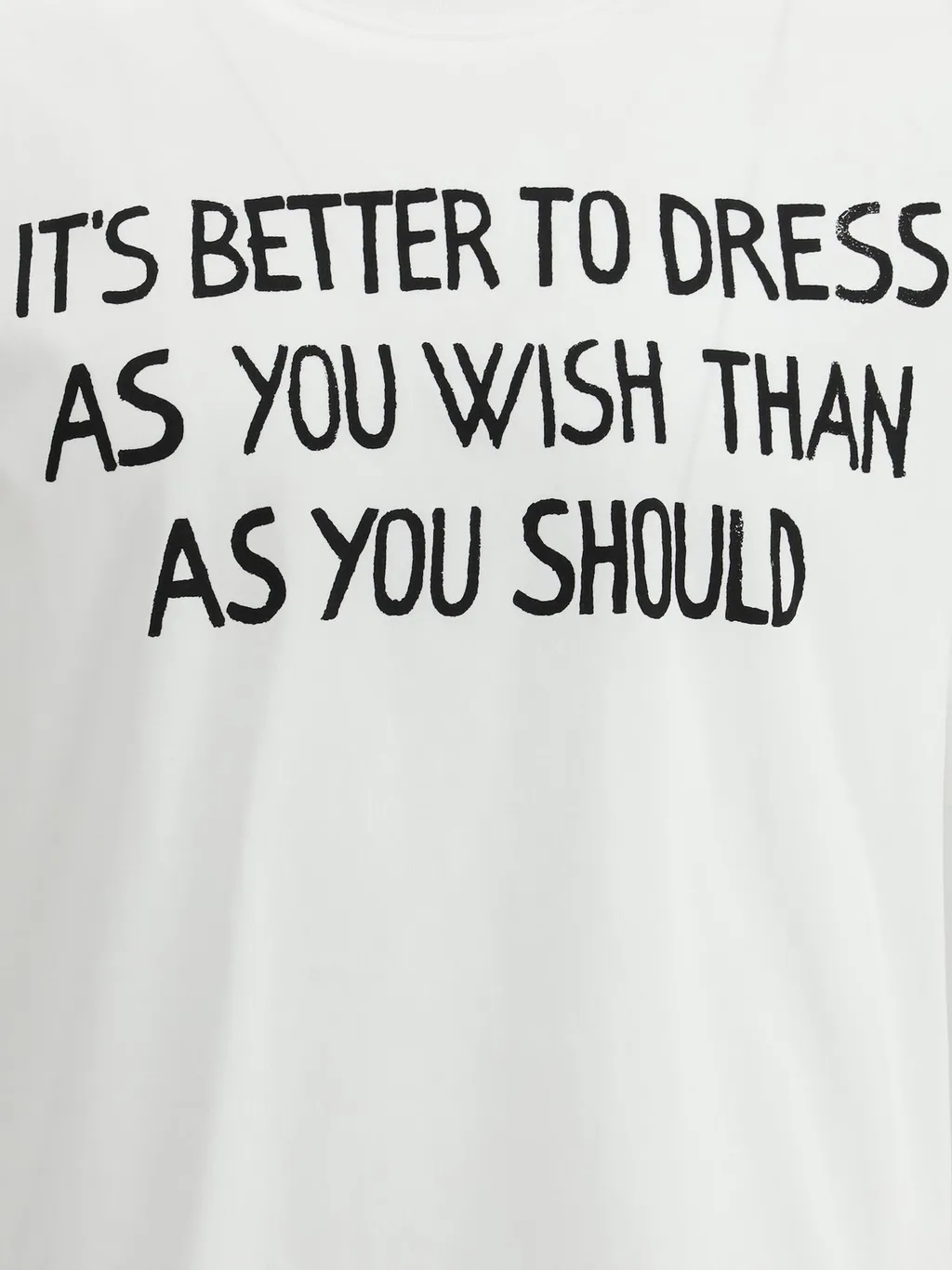 Moschino Slogan Printed Crewneck T-Shirt