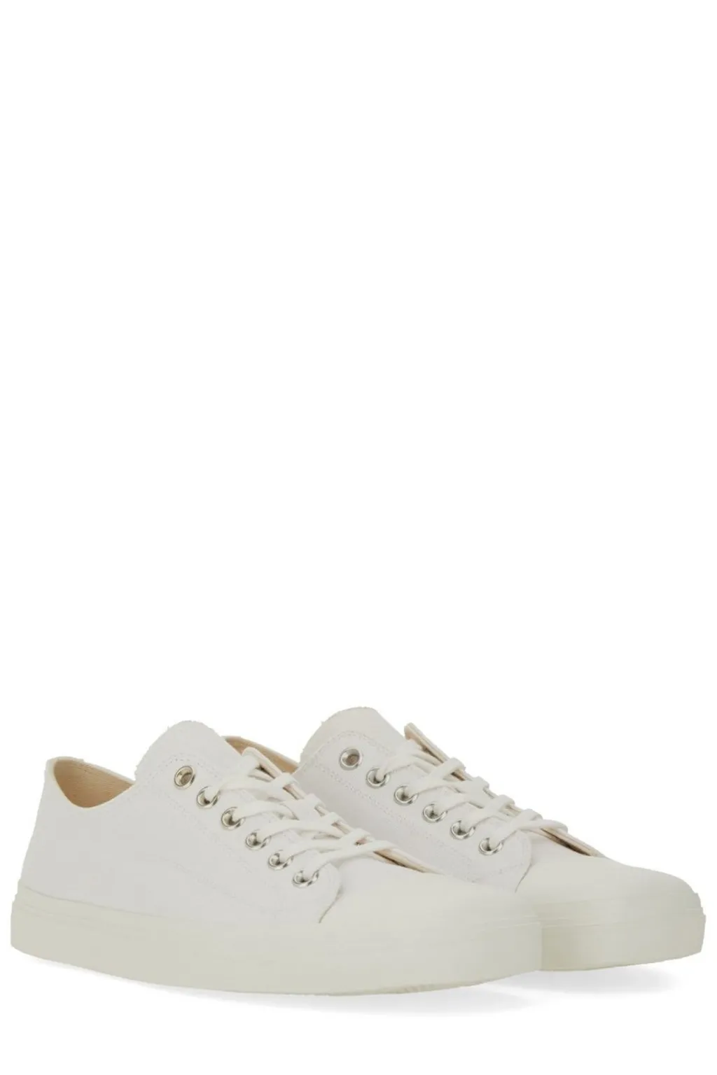 Moschino Contrast-Stitched Lace-Up Sneakers