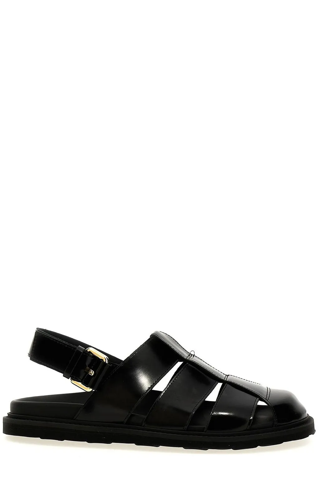 Moschino Round Toe Strap Detailed Sandals