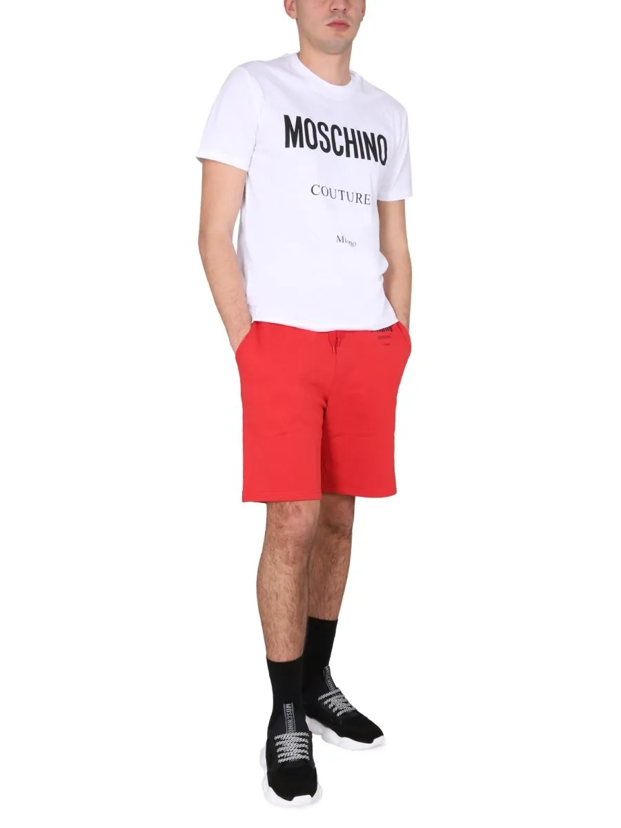 Moschino Logo Printed Crewneck T-Shirt