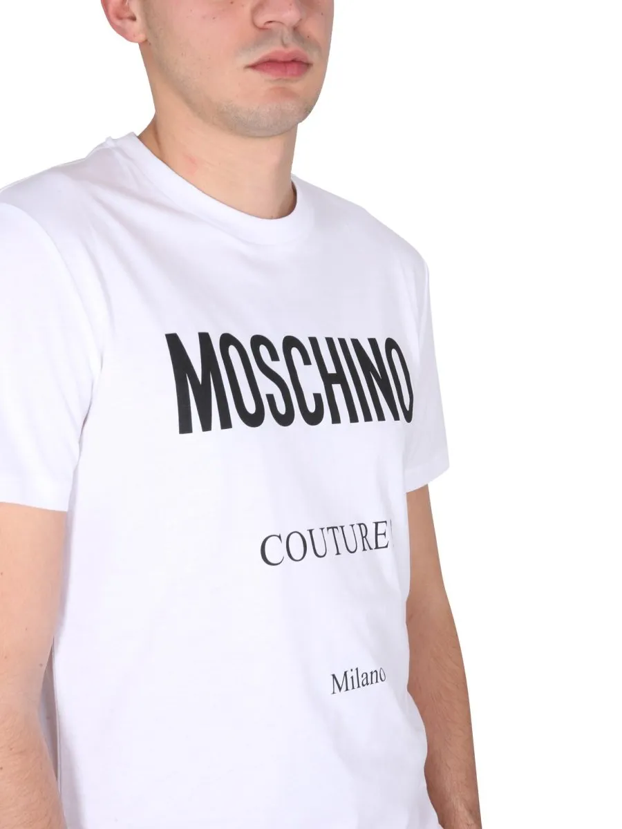 Moschino Logo Printed Crewneck T-Shirt