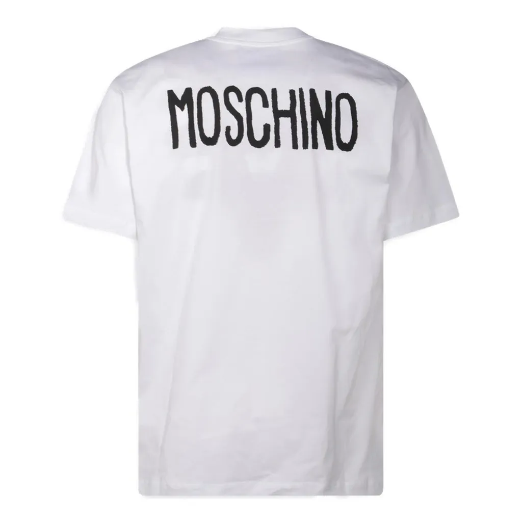 Moschino Slogan Printed Crewneck T-Shirt