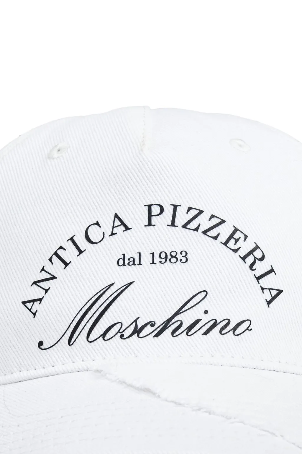 Moschino Logo-Printed Curved Peak Cap