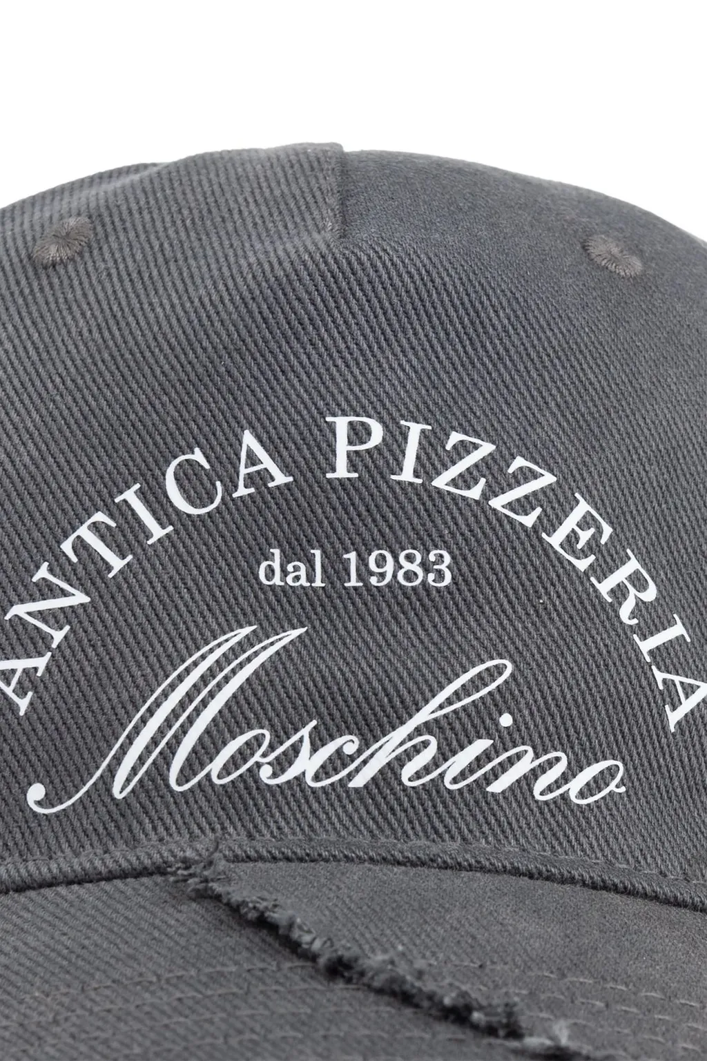 Moschino Logo-Printed Curved Peak Cap