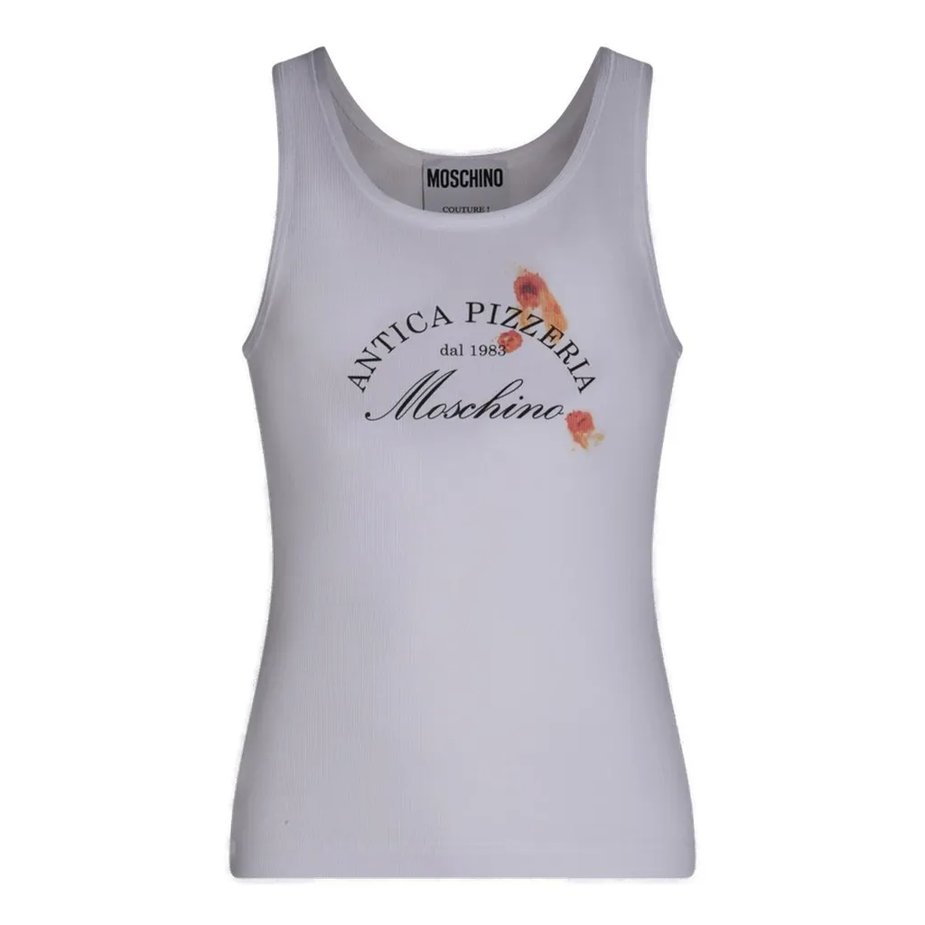 Moschino Logo Printed Sleeveless Tank Top
