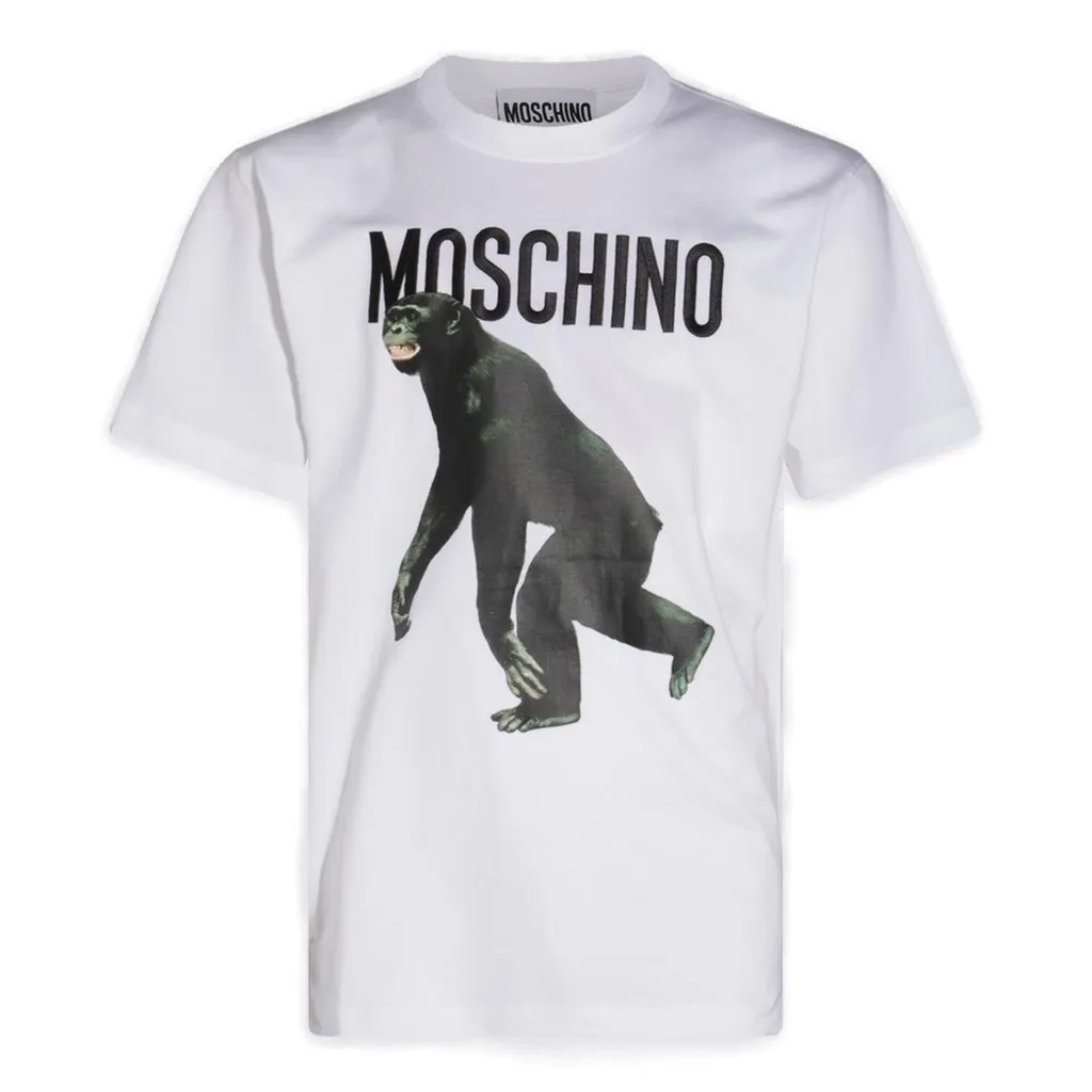 Moschino Logo Printed Crewneck T-Shirt