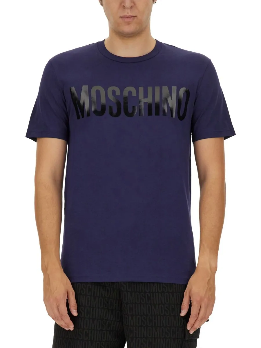 Moschino Logo Printed Crewneck T-Shirt