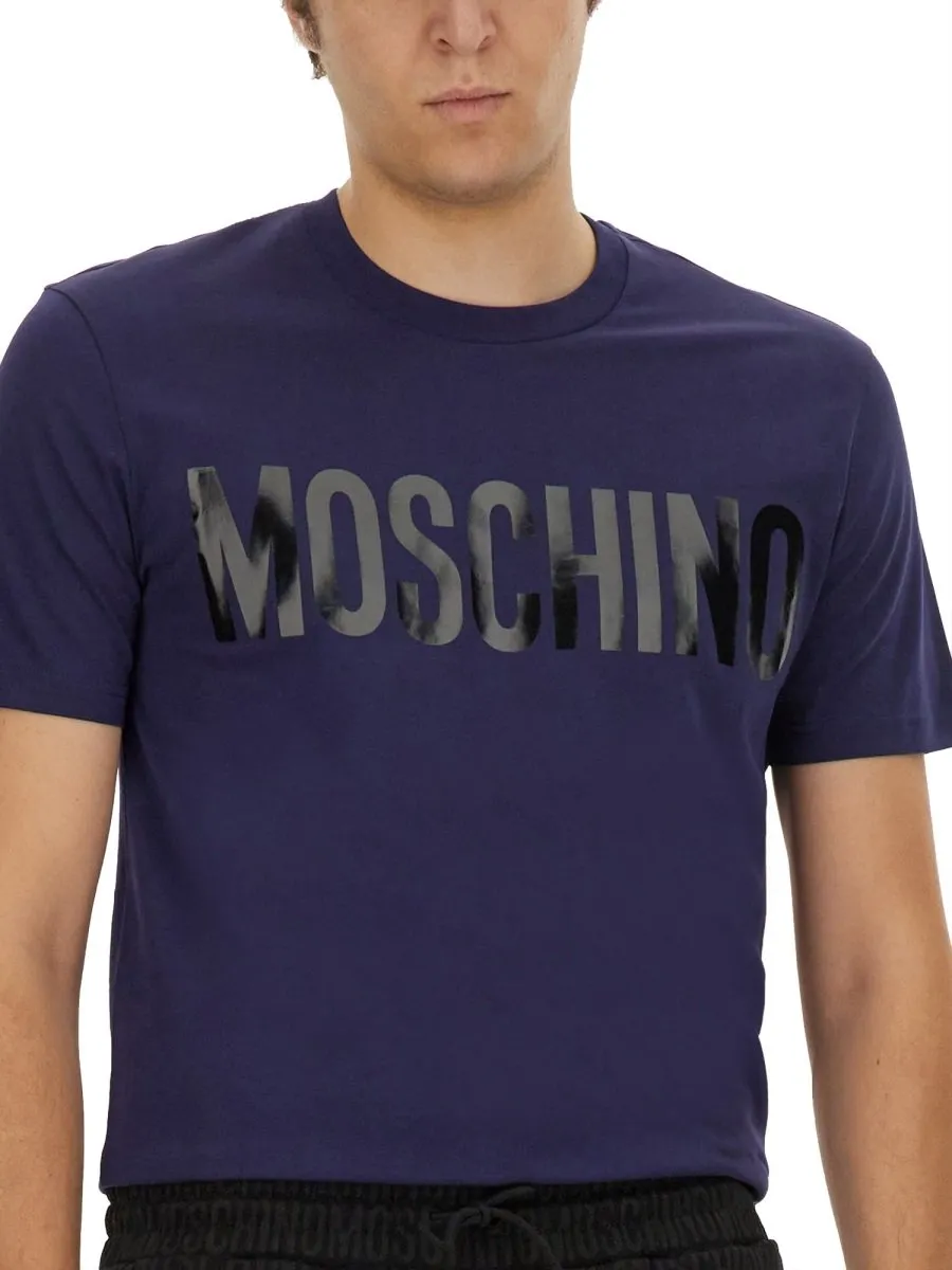 Moschino Logo Printed Crewneck T-Shirt