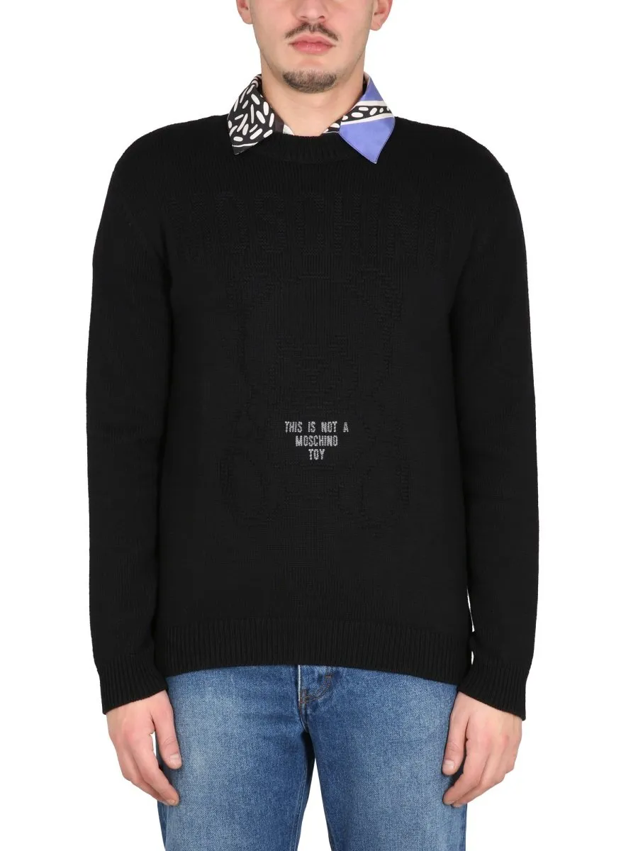 Moschino Teddy Bear Motif Crewneck Jumper