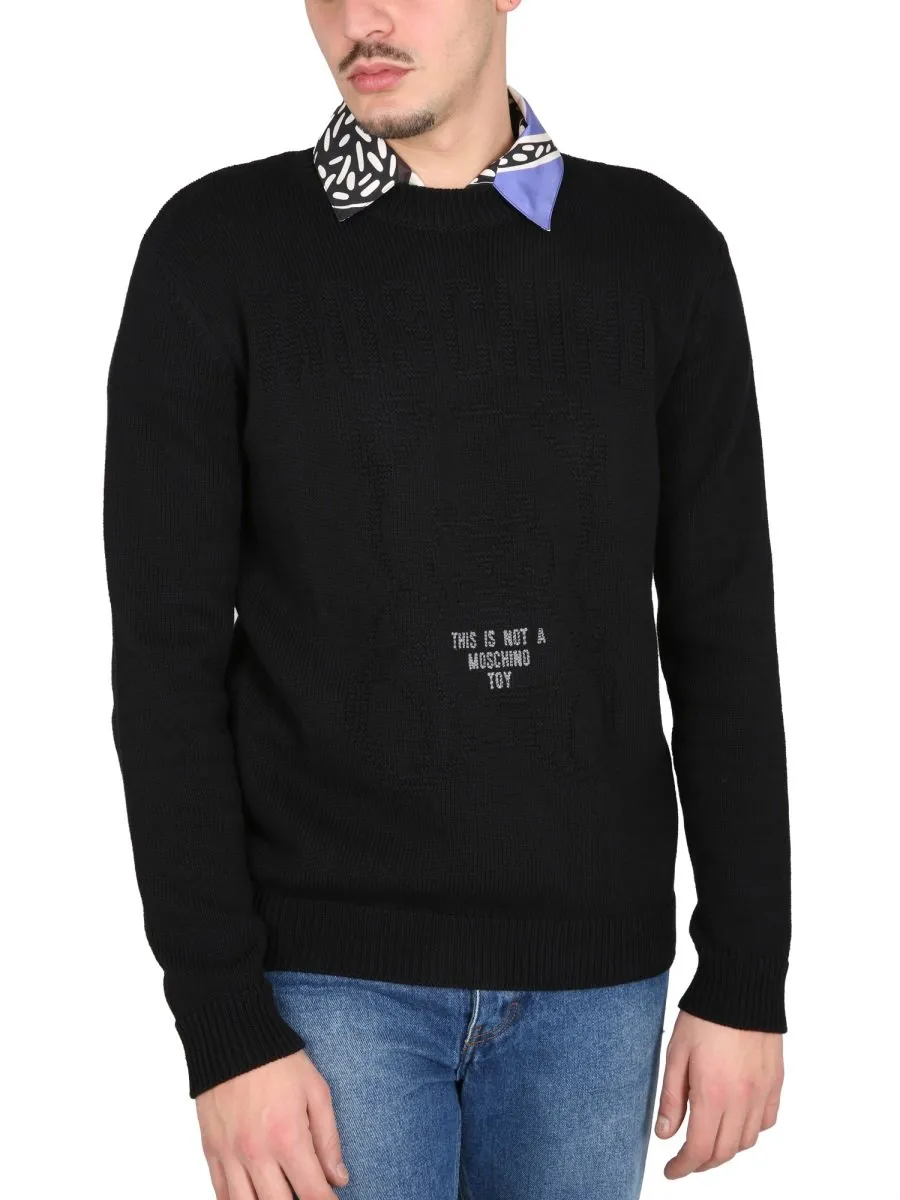 Moschino Teddy Bear Motif Crewneck Jumper