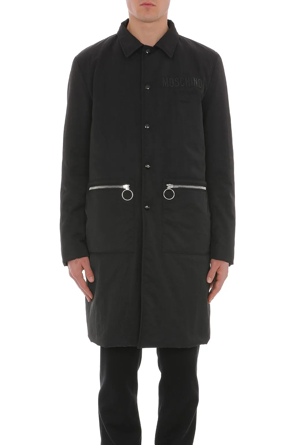 Moschino Zip Detailed Trench Coat