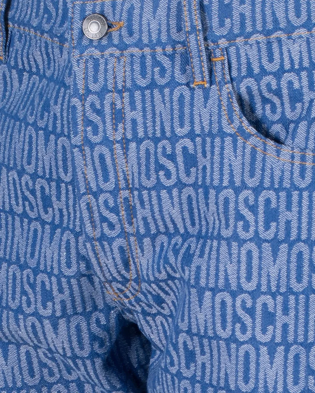 Moschino All-Over Logo Jacquard Jeans