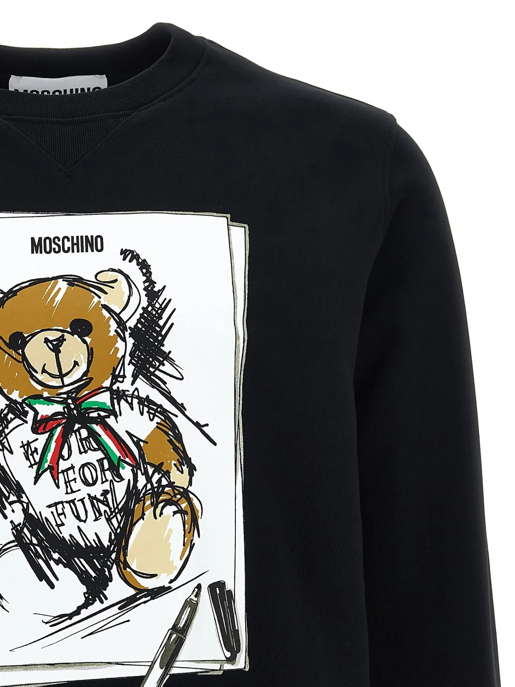 Moschino Teddy Printed Crewneck Sweatshirt