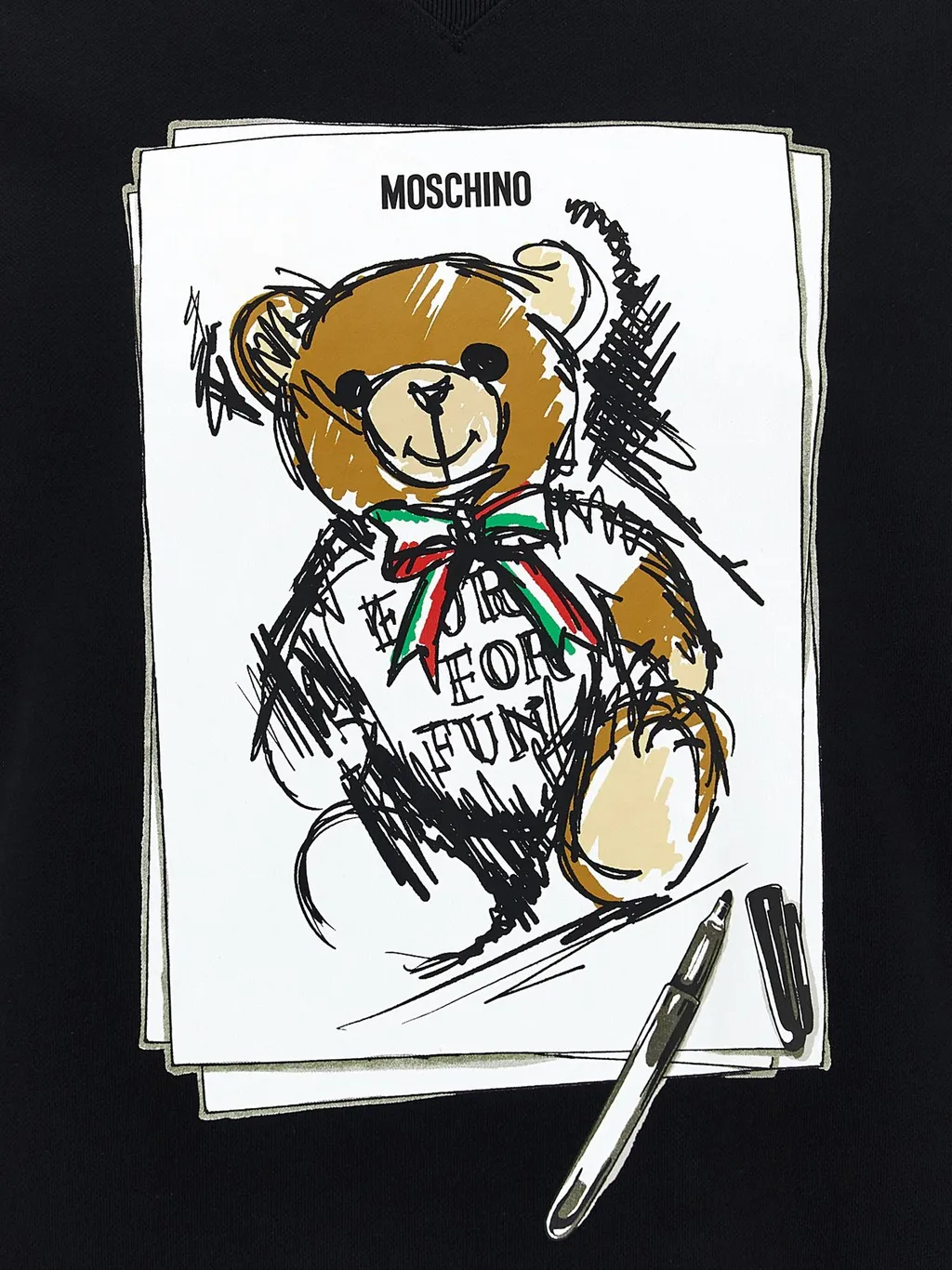 Moschino Teddy Printed Crewneck Sweatshirt