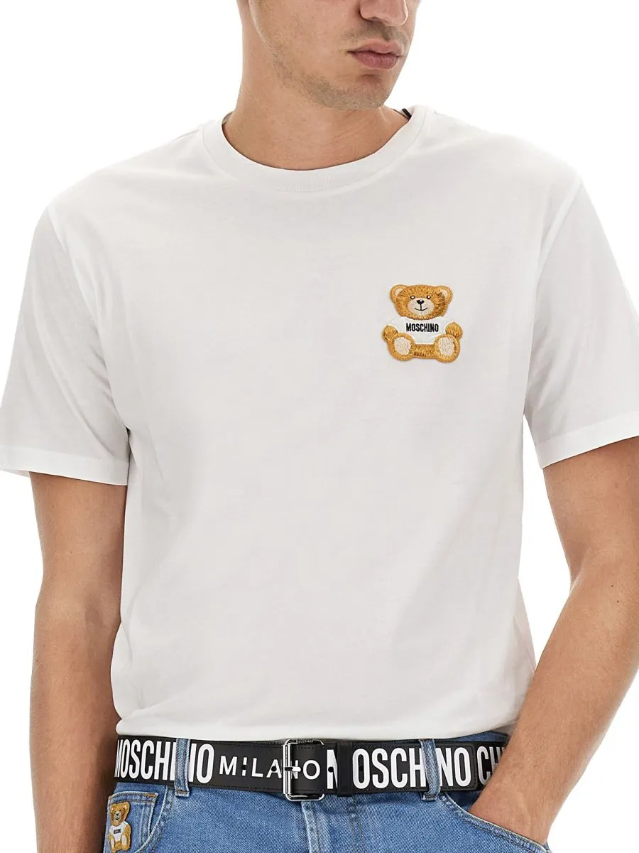 Moschino Teddy-Bear Patch Crewneck T-Shirt