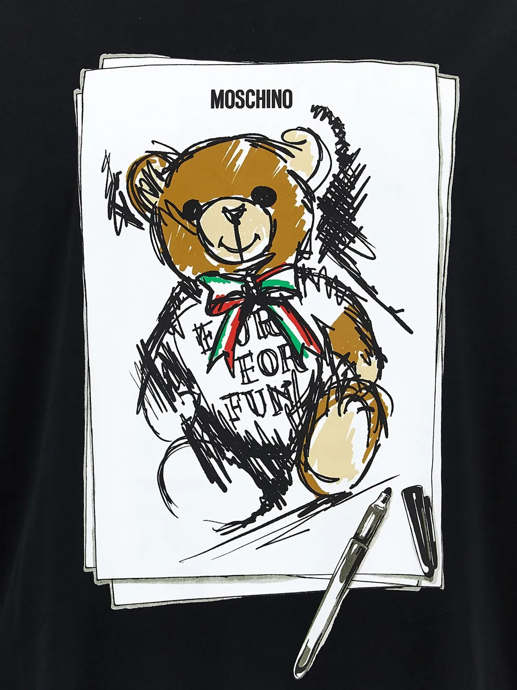 Moschino Teddy Bear Printed Crewneck T-Shirt