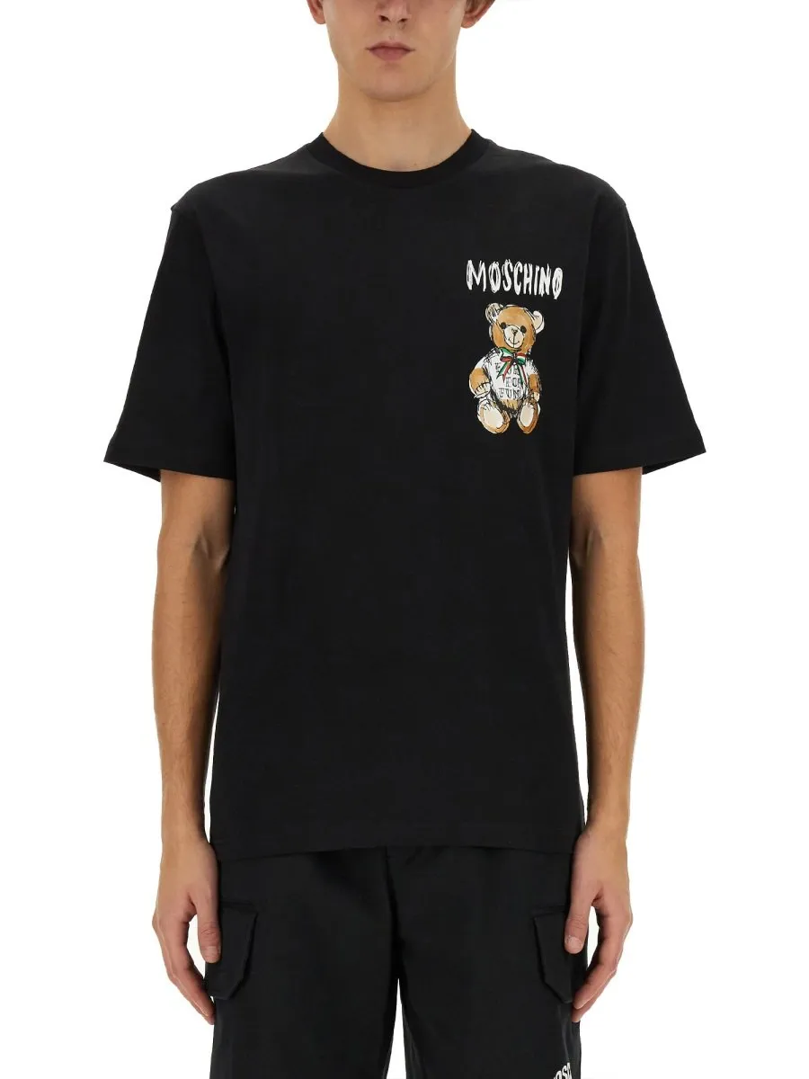 Moschino Teddy Bear Printed Crewneck T-Shirt