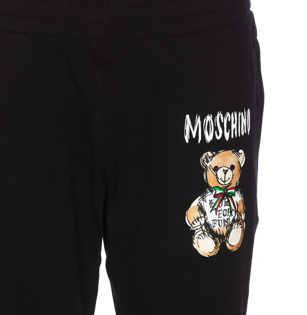 Moschino Teddy Bear Printed Straight-Leg Sweatpants