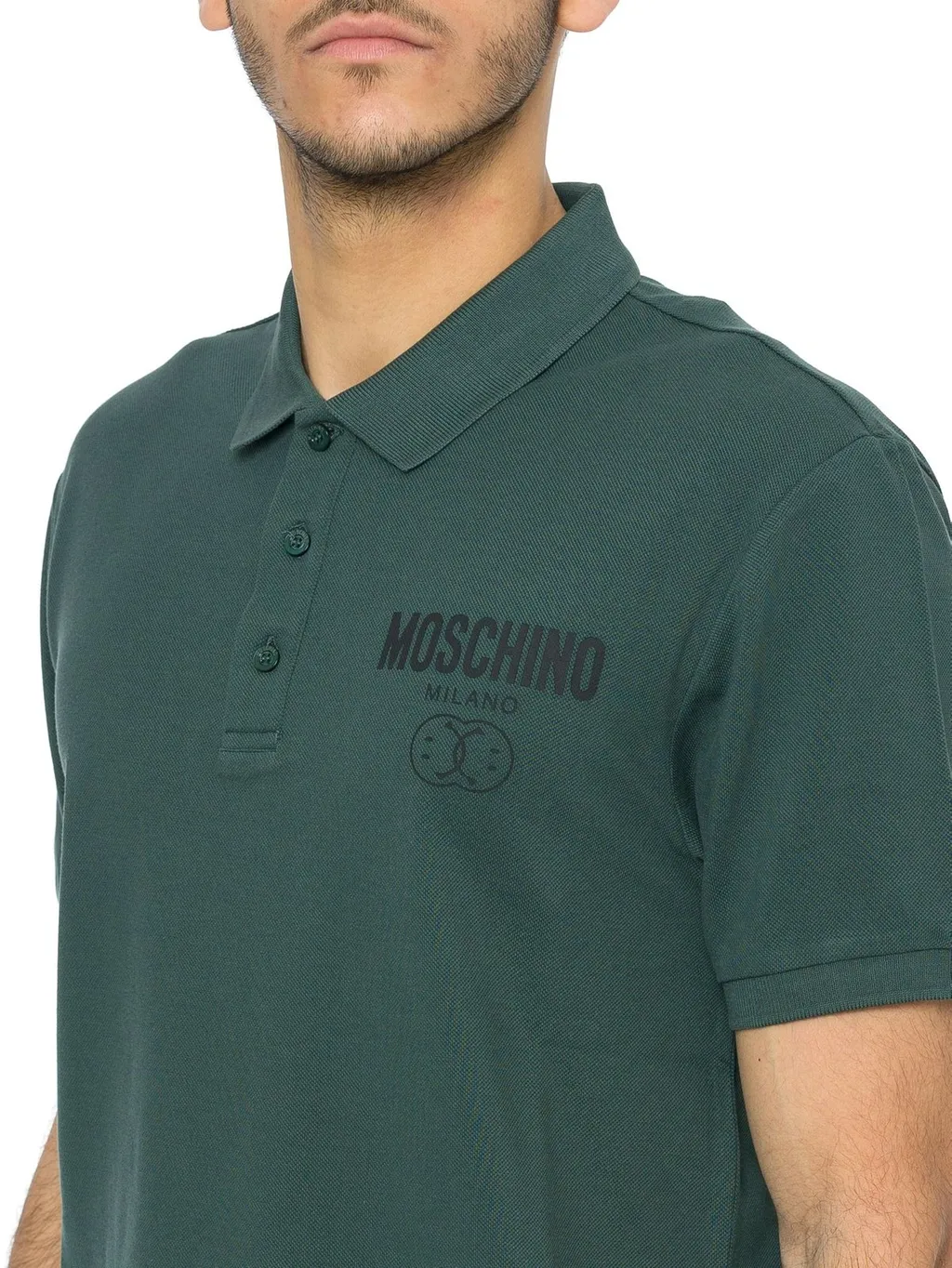 Moschino Logo Printed Short-Sleeved Polo Shirt
