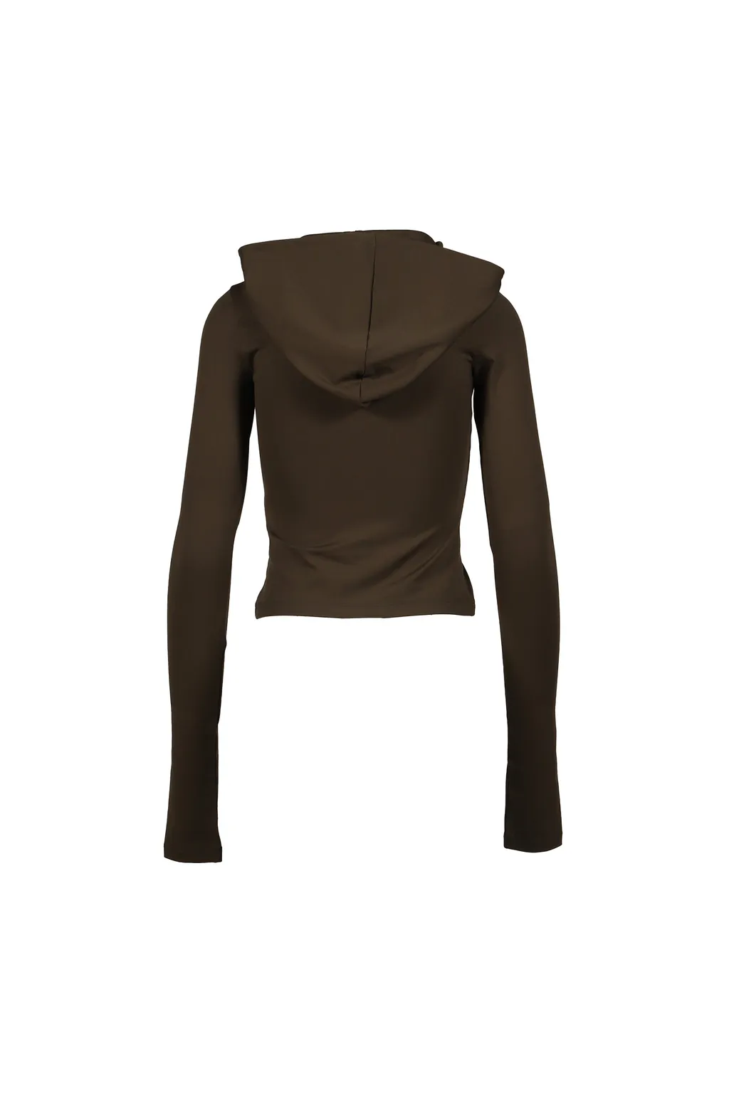 Gathered Hoodie Jersey Top / Kha