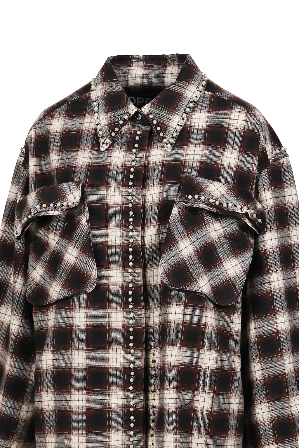 Beaded Pocket Shirt / Brw