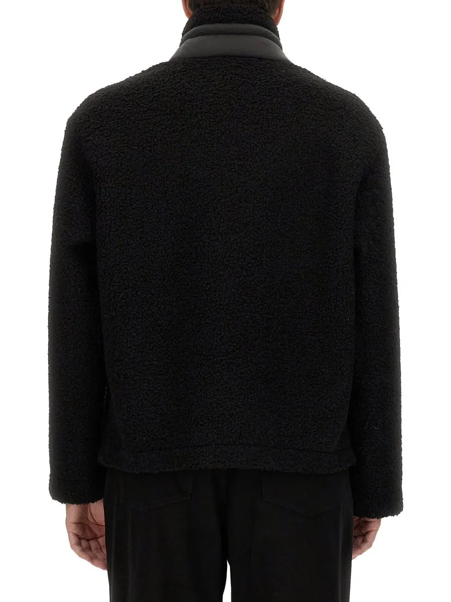 Moschino Stand-Up Collar Shearling Jacket