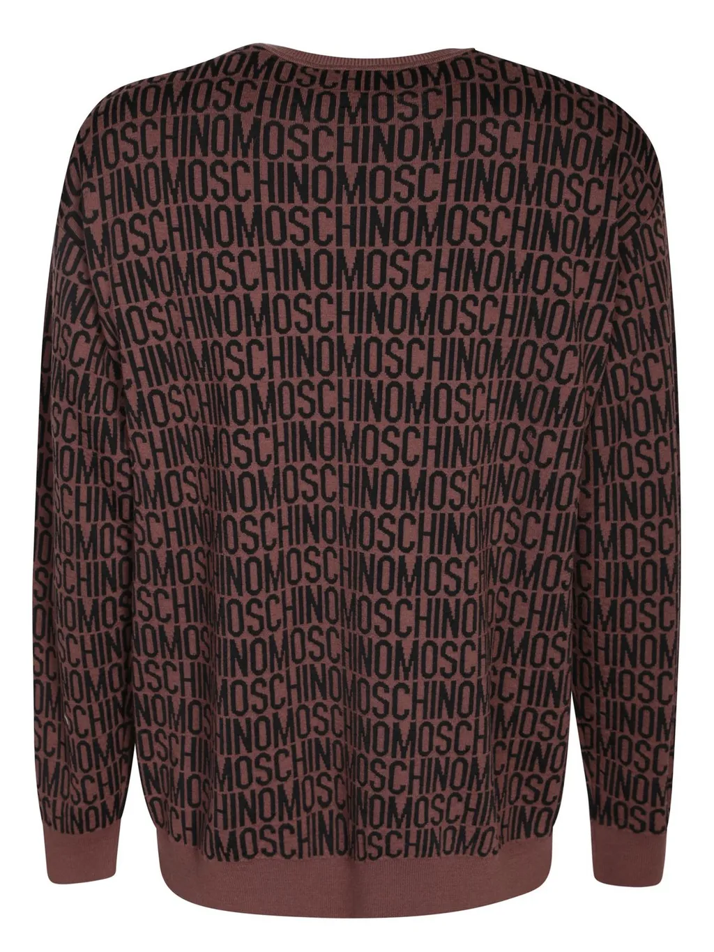 Moschino Logo-Intarsia Crewneck Knitted Jumper