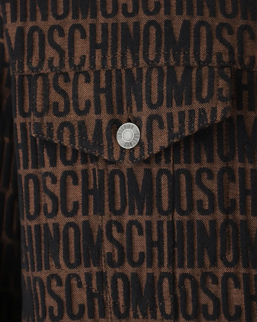 Moschino Monogrammed Buttoned Denim Jacket