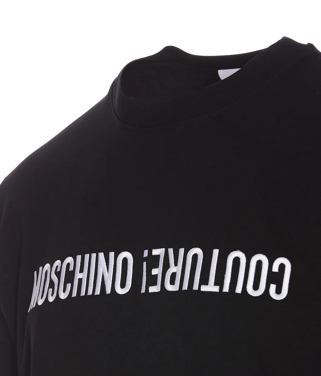 Moschino Logo Printed Crewneck T-Shirt