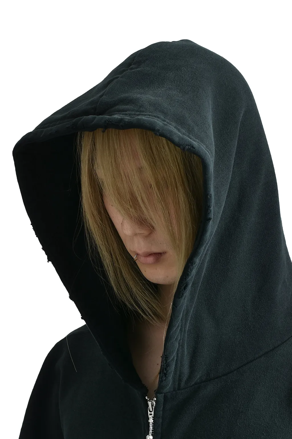 Flame Zip Hoodie / Black