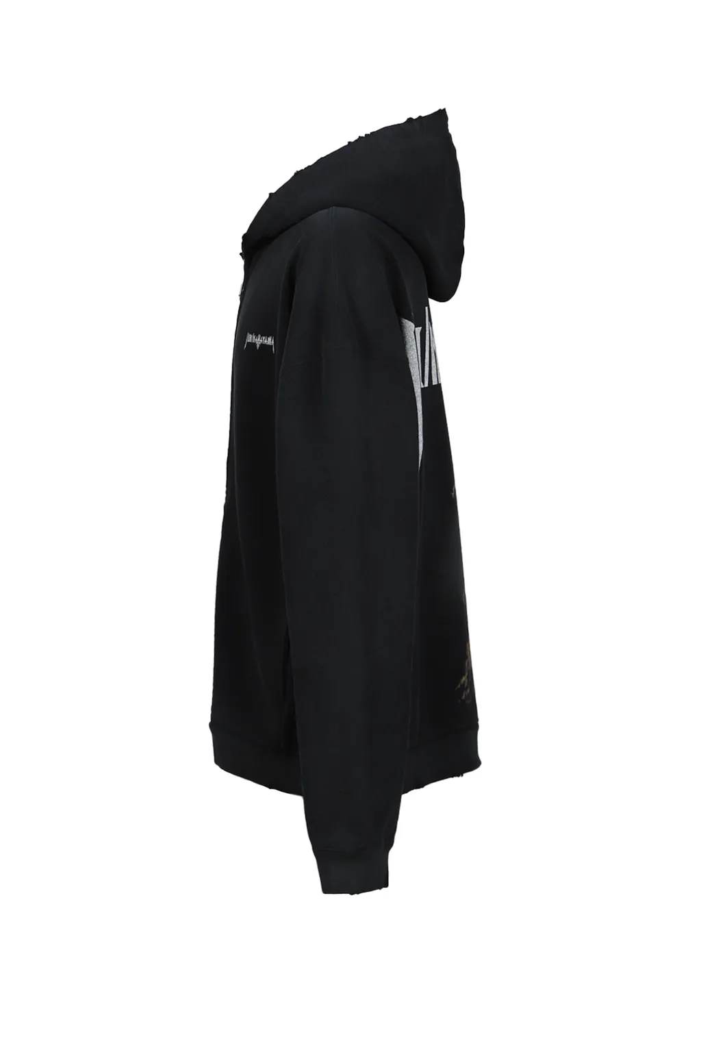 Flame Zip Hoodie / Black