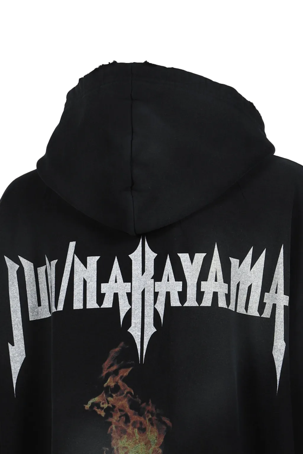 Flame Zip Hoodie / Black