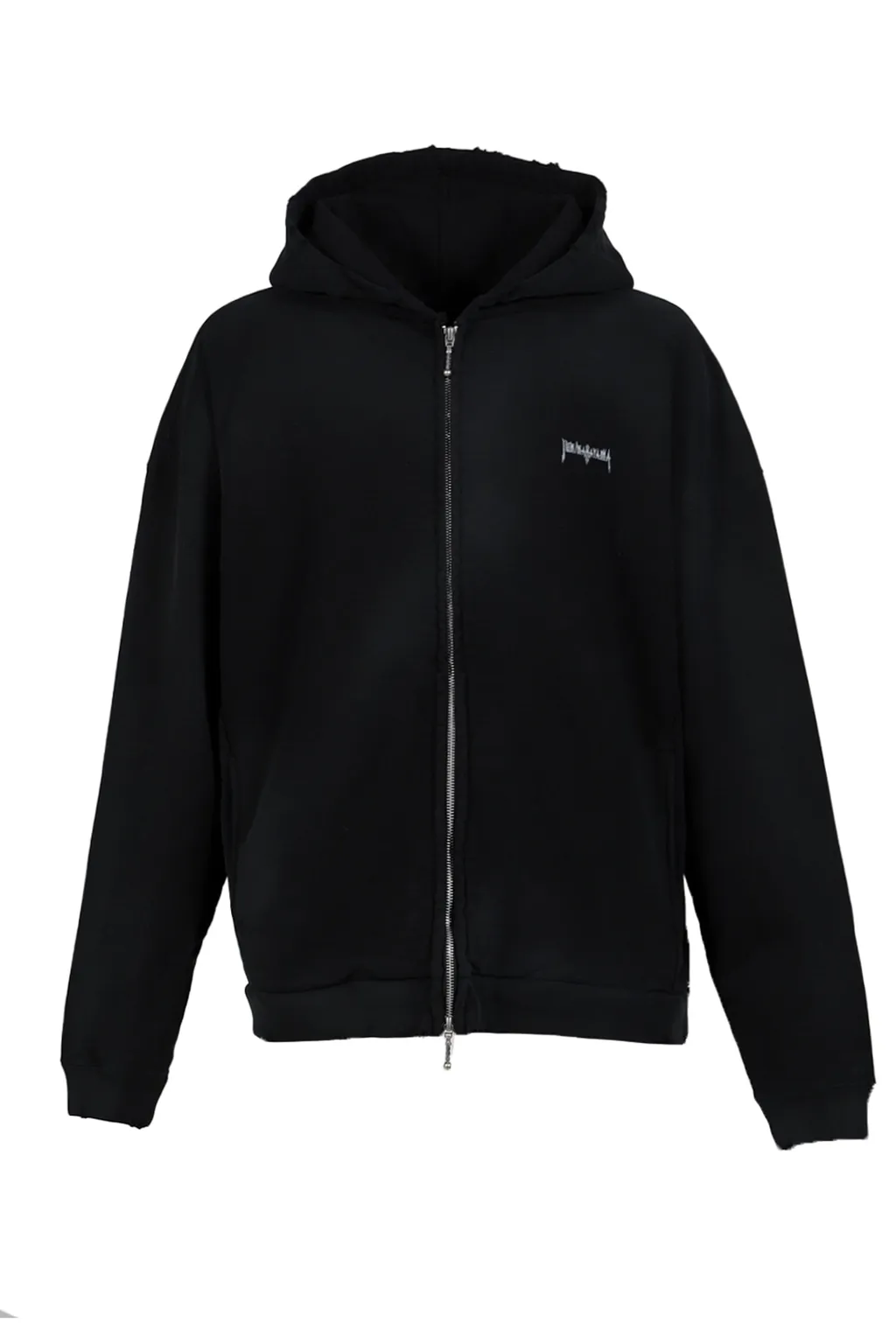 Flame Zip Hoodie / Black