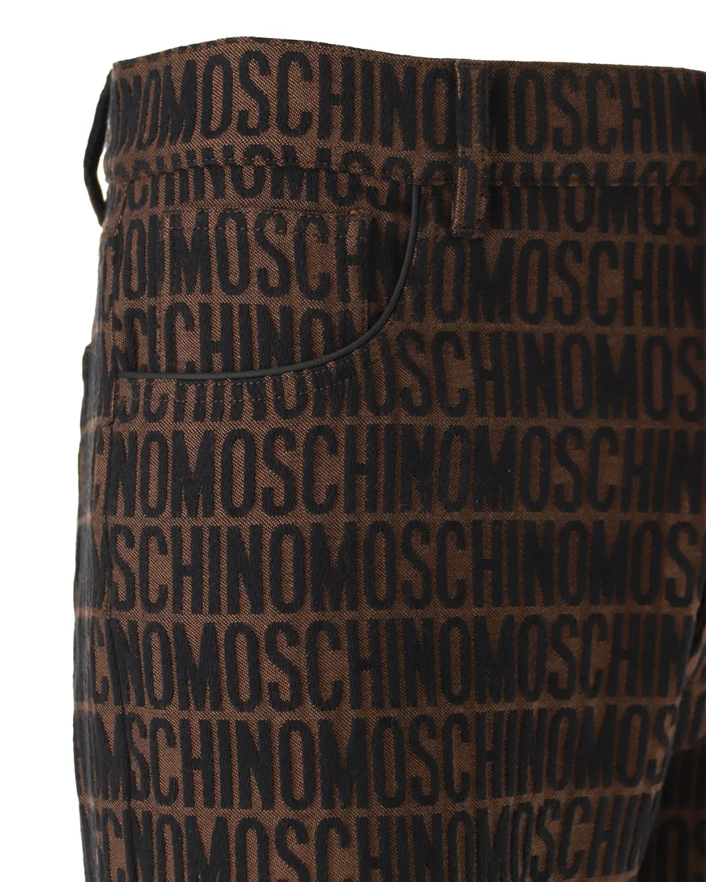 Moschino Monogram Jacquard Slim-Cut Jeans