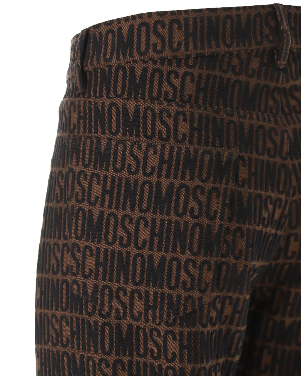 Moschino Monogram Jacquard Slim-Cut Jeans