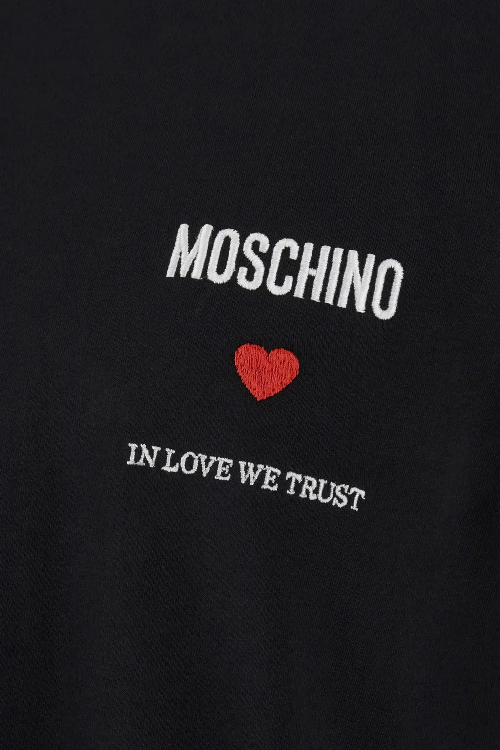 Moschino Logo Embroidered Crewneck T-Shirt
