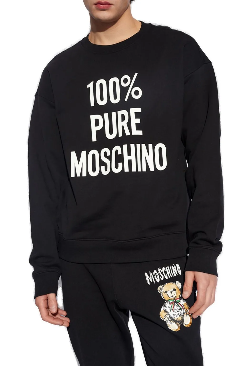 Moschino Slogan Printed Crewneck Sweatshirt