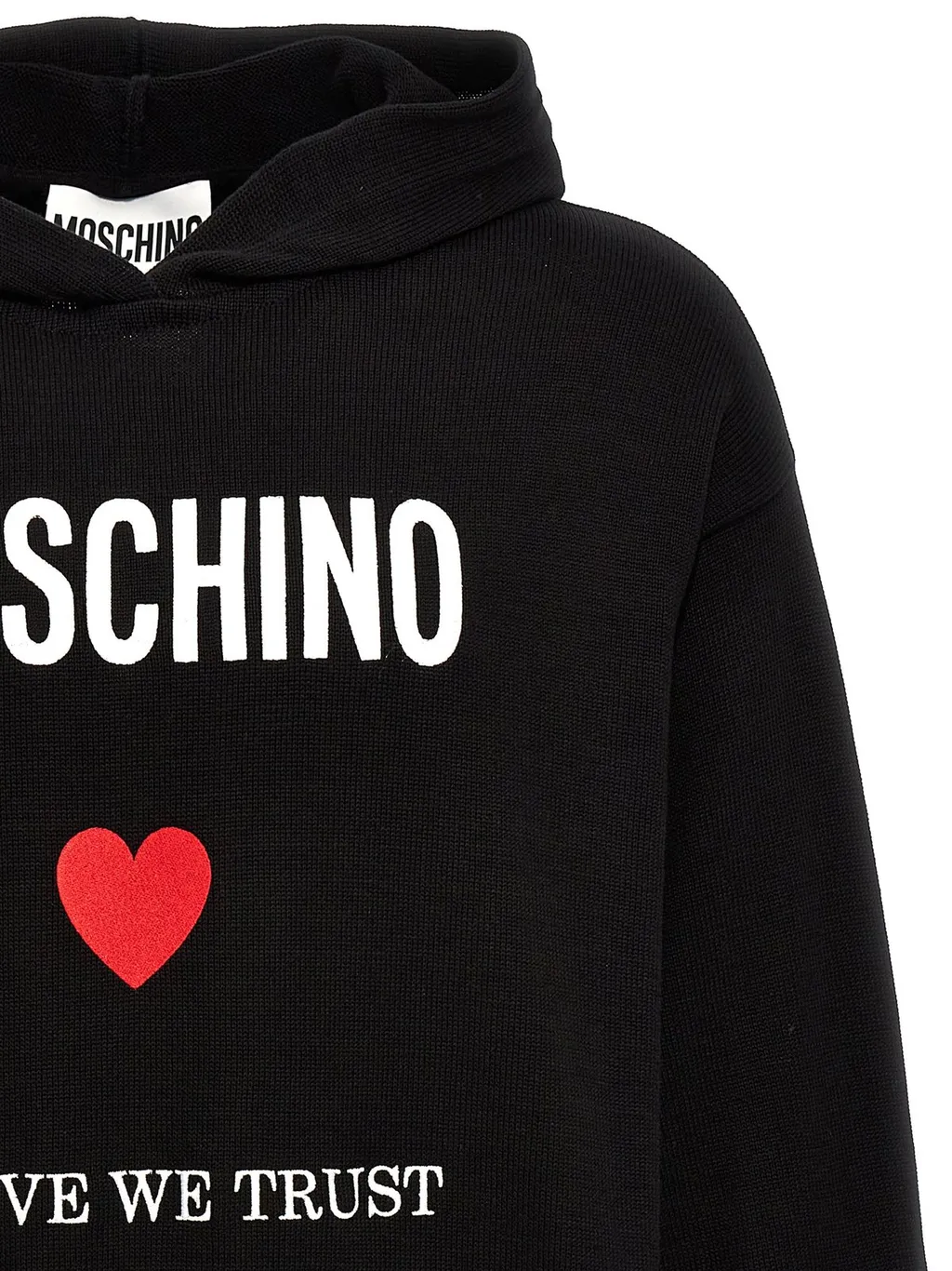 Moschino In Love We Trust Printed Hoodie