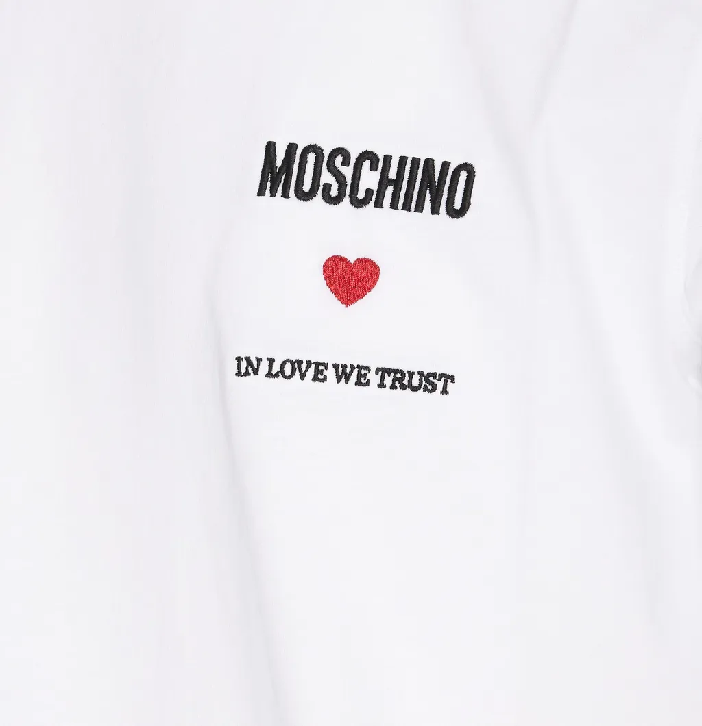 Moschino Logo Embroidered Crewneck T-Shirt
