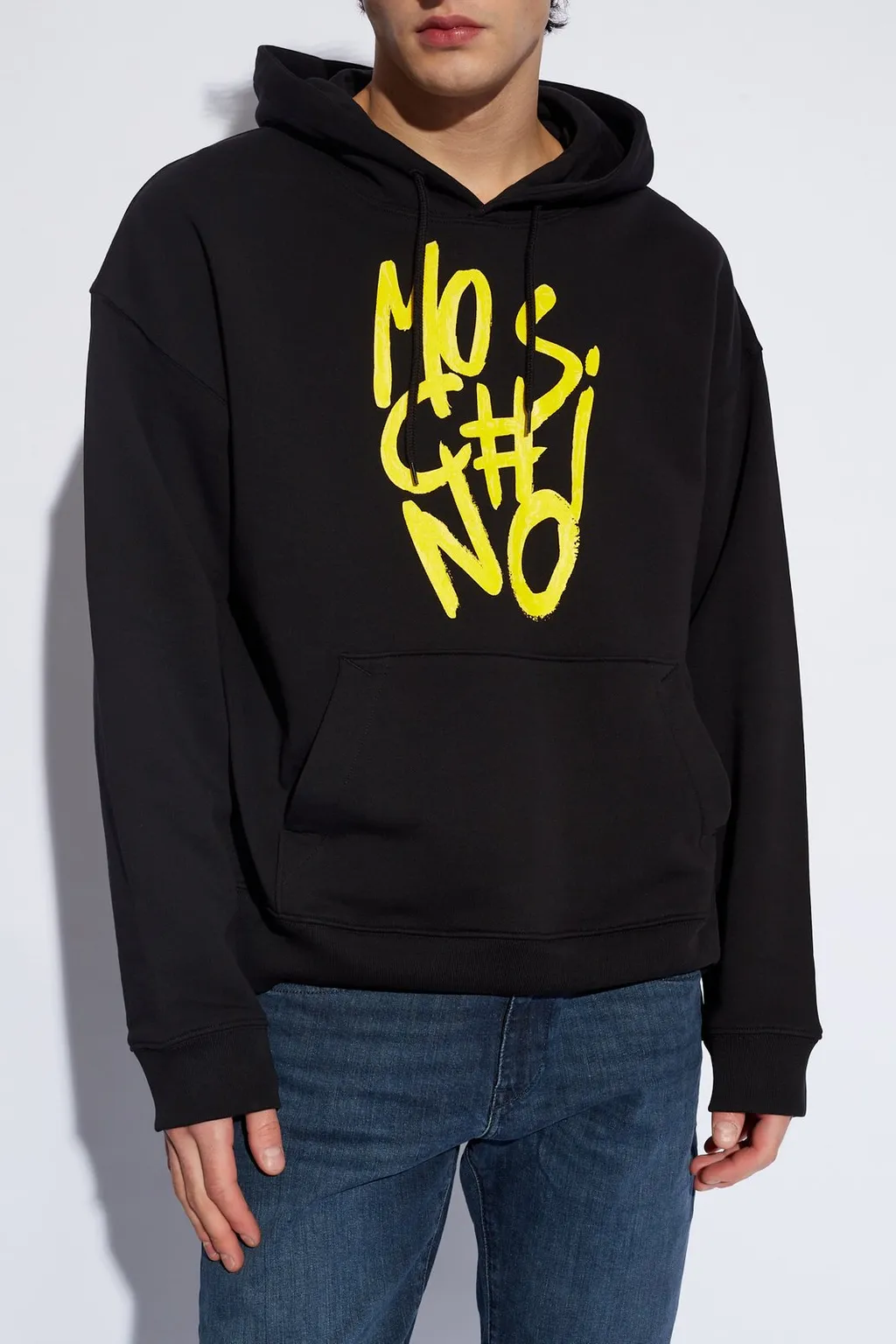 Moschino Logo Printed Drawstring Hoodie