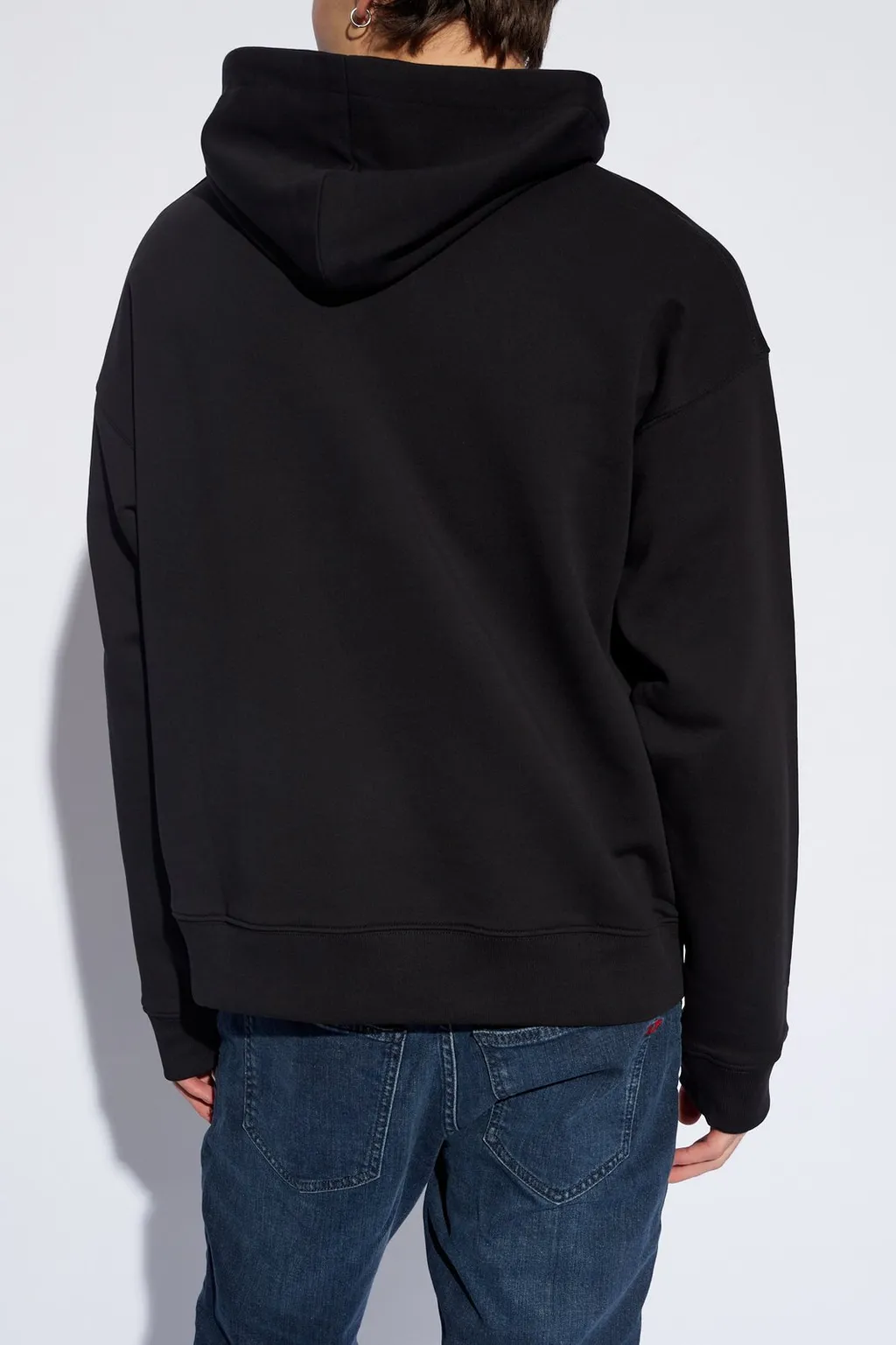 Moschino Logo Printed Drawstring Hoodie