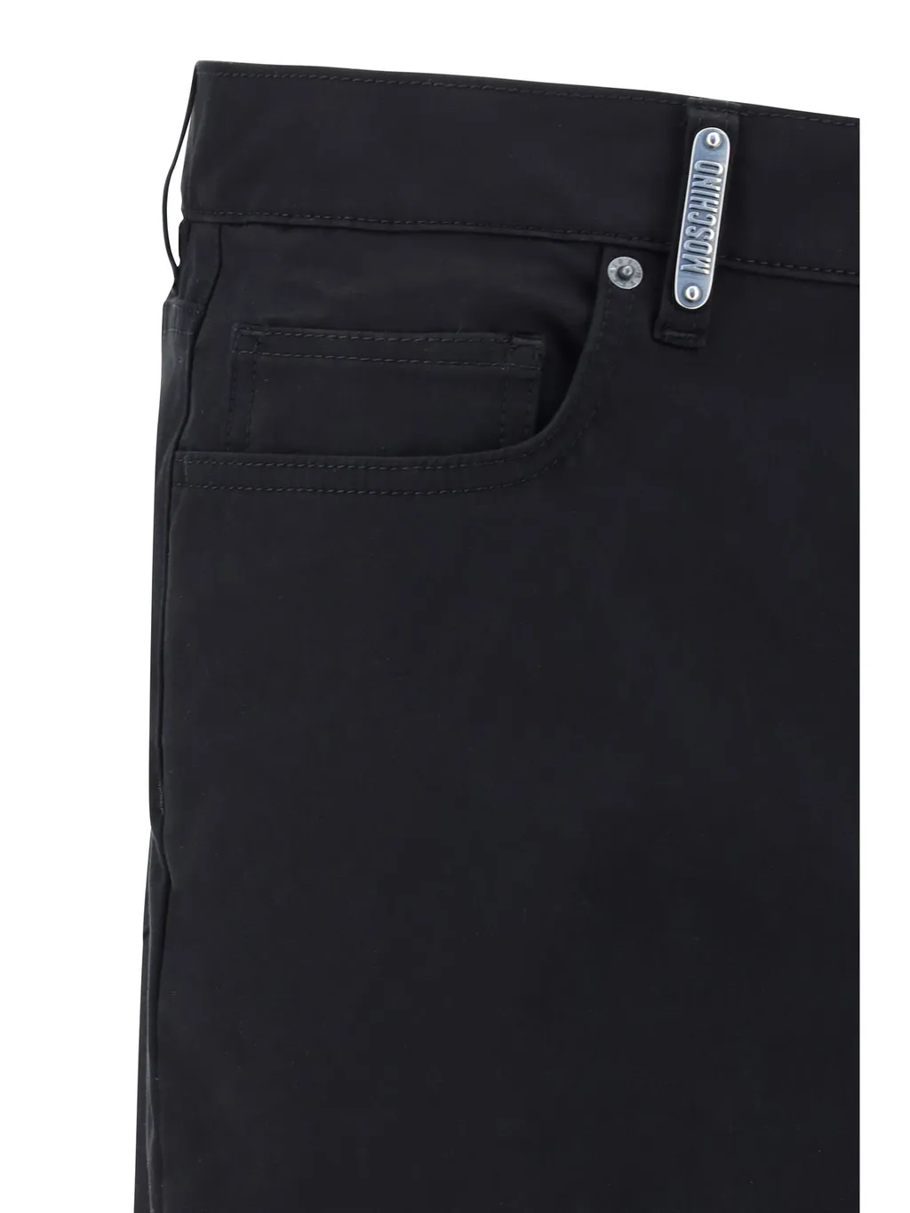 Moschino Logo Plaque Straight Leg Pants