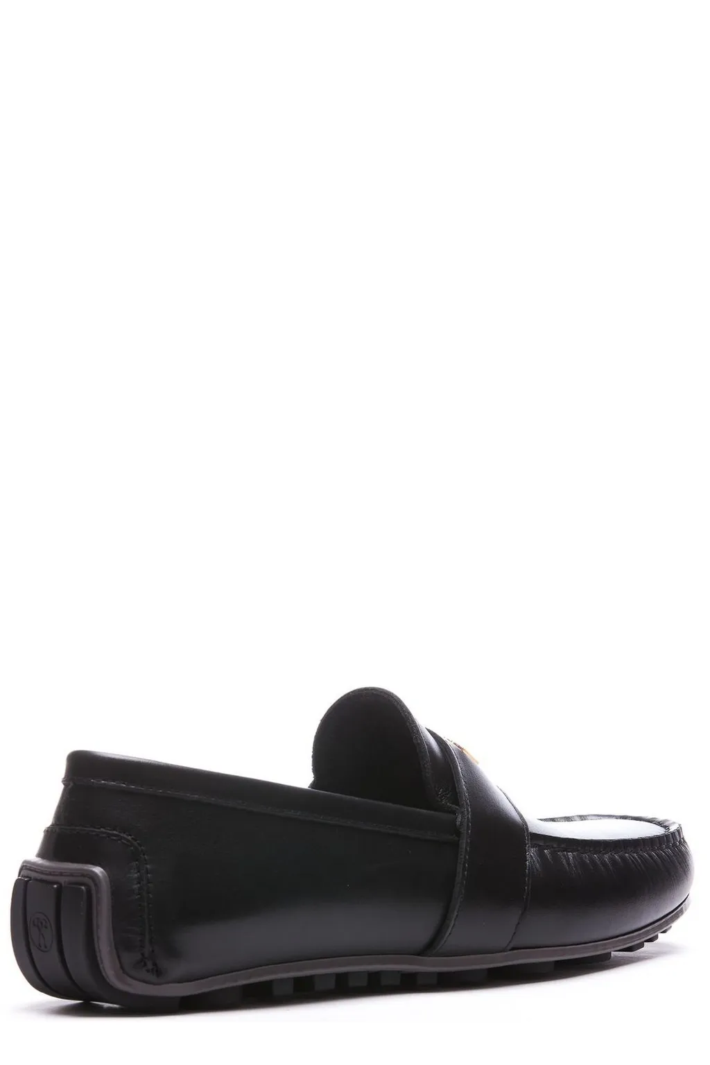 Moschino Logo Plaque Round Toe Loafers
