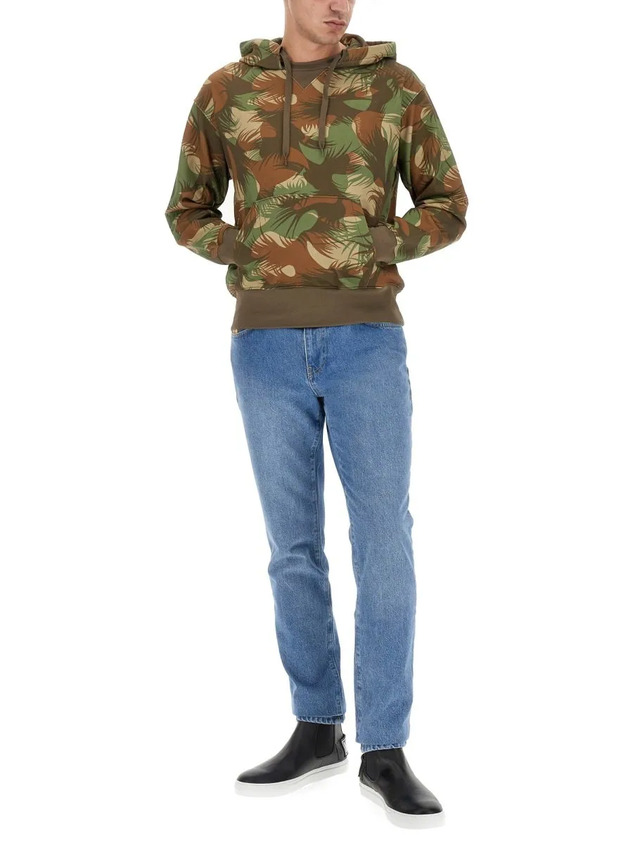 Moschino All-Over Printed Drawstring Sweatshirt