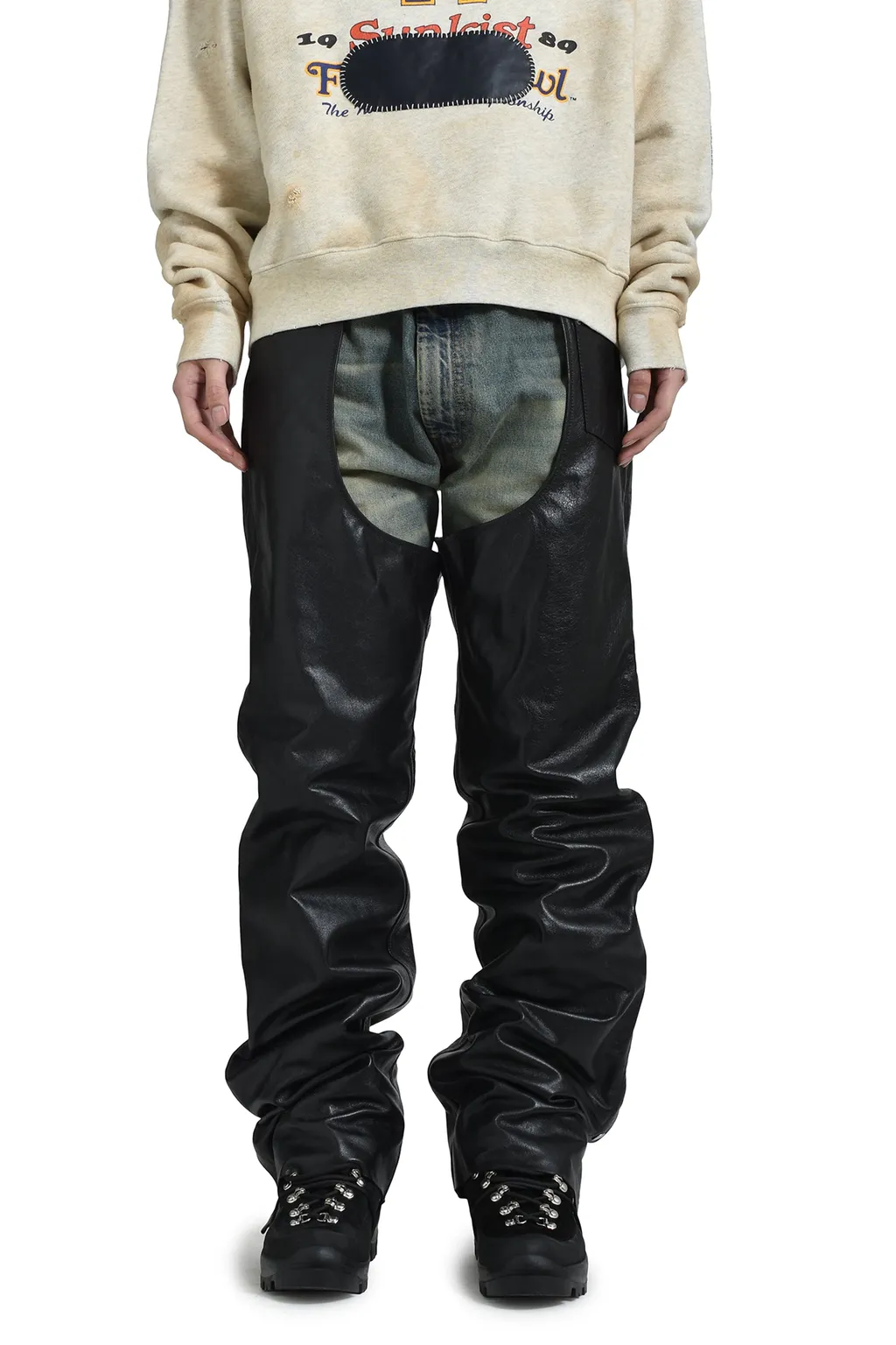 Tommy Pants / Sandwash Denim Leather