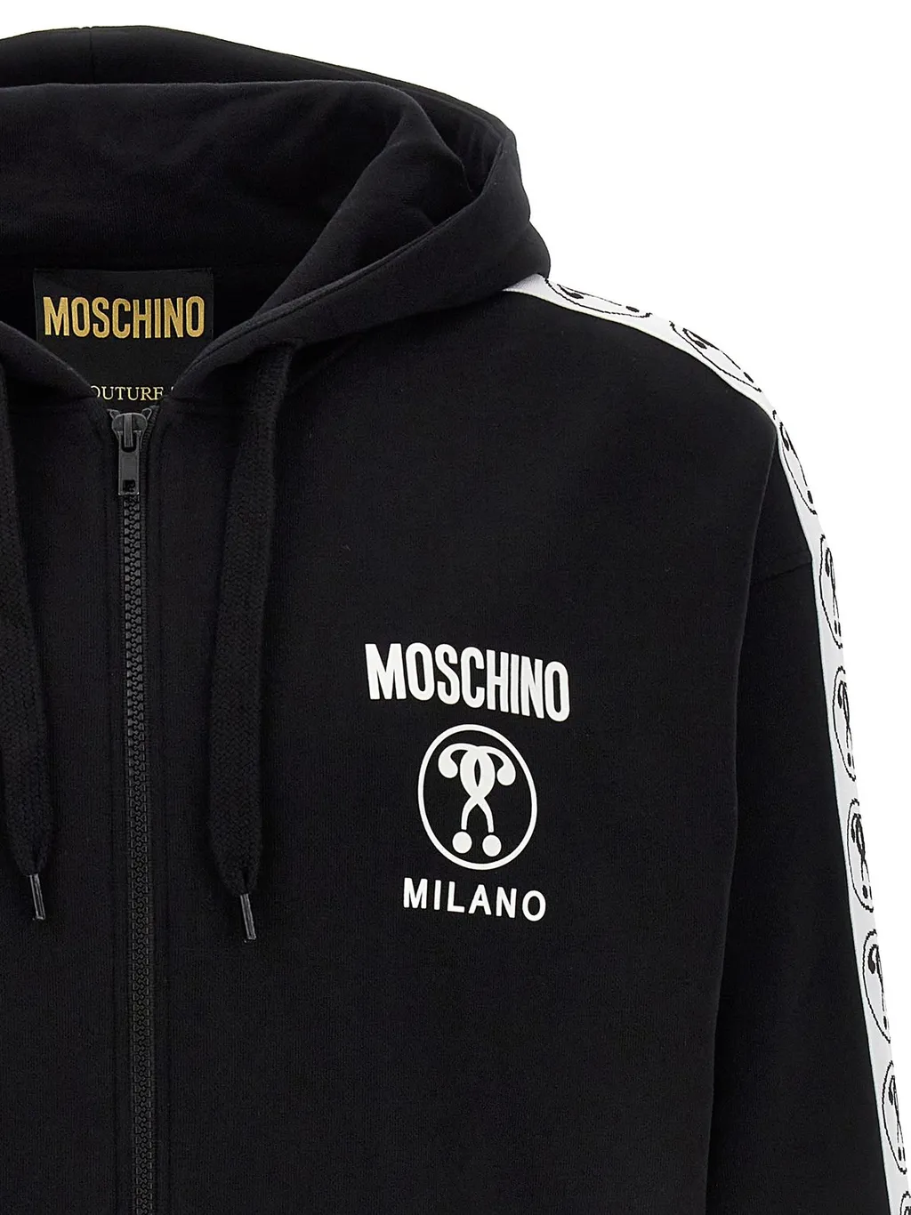 Moschino Double Question Mark Zipped Hoodie
