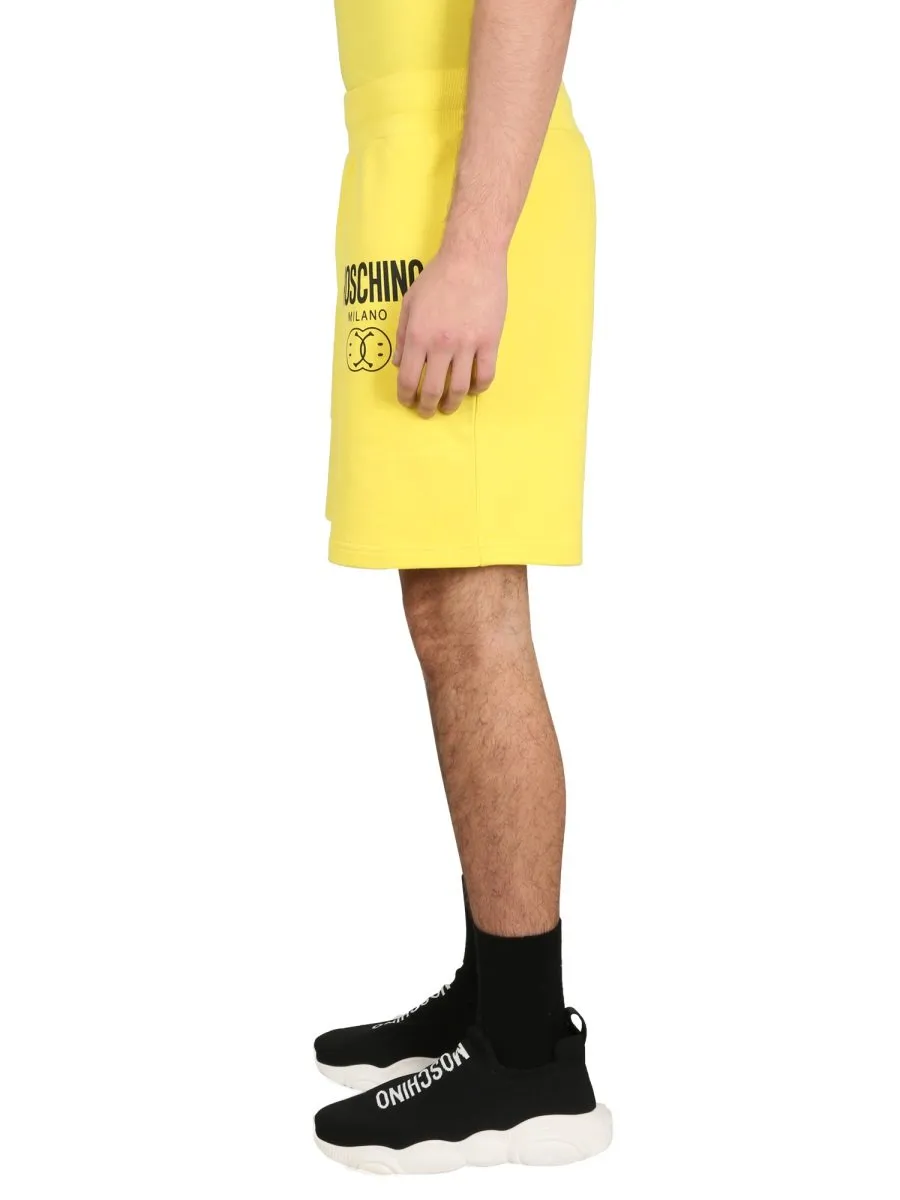 Moschino Logo Printed Bermuda Shorts